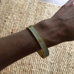 White Kate Spade Bangle Bracelet